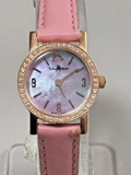 Techno Master Womens Pink Pearl Dial Pink Genuine Leather Band Watch TM2088 23mm