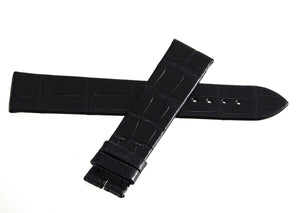 Montblanc Men's 19mm x 17mm Black Alligator Leather Watch Band Strap FSE