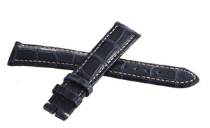 Chronoswiss 18mm x 16mm Navy Blue Alligator Leather Men's Watch Band