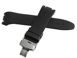 Joe Rodeo JJM6 Master 24mm Black Rubber Watch Band Strap With Silver Buckle