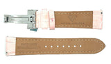 Aqua Master 22mm Pink Leather Silver Buckle Women's Watch Band Strap