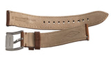 Fossil Men's 22mm Brown Leather Silver Buckle Watch Band