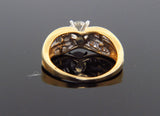 .46ct 14k Solid Yellow Gold Natural Round Diamond Chanel Set Engagement Ring