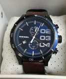 Diesel DZ4312 Blue Dial Leather Strap Chronograph Men's Watch