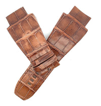 Authentic Richard Mille 21mm x 22mm Brown Alligator Watch Band Strap 60-01S