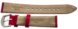 LOCMAN WOMENS 16MM RED FABRIC  ALLIGATOR LEATHER WATCH BAND STRAP