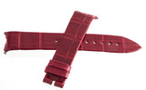 New! PIAGET 19mm x 16mm Red Alligator Leather Watch Band Strap FYK