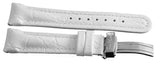 Joe Rodeo 20mm White Leather Watch Band Strap With Silver Tone Buckle