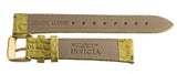Invicta 18mm x 16mm Green Alligator Leather Gold Buckle Watch Band