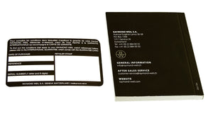RAYMOND WEIL Brown Watch Instruction & Guarantee Book With Guarantee Card