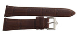 22mm x 18mm Accutron Genuine Brown Leather Strap Band