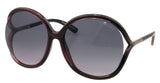 Tom Ford RHI Sunglasses Plum Gradient Smoke Lens FT0252 05B 59-16 125