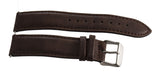 Nautica 20mm Brown Leather Watch Band With Silver Buckle