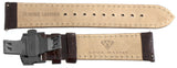 Aqua Master Mens 22mm Brown Leather Watch Band Strap W/ Stainless Steel Buckle