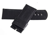 LOCMAN Men's 31mm x 30mm Black Lizard Leather Watch Band