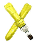 Aqua Master 14mm Green Leather Silver Buckle Watch Band