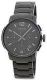 Coach 14601531 Black Dial Black Ion Plated Stainless Chronograph Men's Watch
