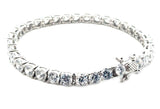 Sterling Silver Women's Cz Wrist Bracelet 8" long & 5mm Weight 19 gr.