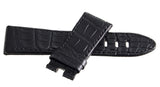 Montblanc Men's 22mm x 20mm Black Alligator Leather Watch Band Strap FTK