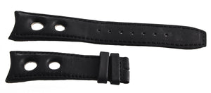 Raymond Weil Mens 22mm Black Leather Watch Band Strap W/ Holes