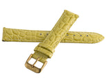 Invicta 18mm x 16mm Green Alligator Leather Gold Buckle Watch Band