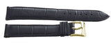 Raymond Weil 18mm x 16mm Black Alligator Pattern Leather Watch Strap Band L