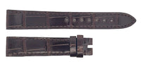Ebel Women's 16mm x 14mm  Dark Brown Alligator Shiny Leather Watch Band  BJ3U