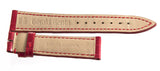 Gerald Genta 18mm x 16mm Shiny Red Alligator Leather Watch Band BRC 10048