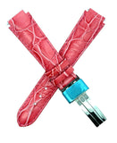 Aqua Master 14mm Dark Pink Leather Silver Buckle Watch Band