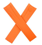 Hamilton Khaki Aviation Flight Time 20mm Orange Rubber Watch Band H64554431