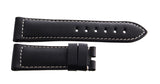 Genuine Graham 22 mm x 20 mm Black Genuine Leather Watch Band