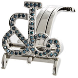 Jacob & Co Men's Stainless Steel Blue Diamond Buckle