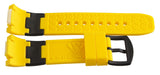 Aqua Master 28mm Yellow Rubber Watch Band Strap W/Black Buckle