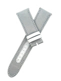 Montblanc Men's 22mm x 20mm Canvas Silver Watch Band Strap FDB