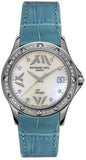 Raymond Weil Womens Tango Pearl Dial Baby Blue Leather Strap Watch 5590S3S97650