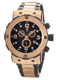 Aqua Master Men's Two-Tone Black Dial Gold Tone Stainless Steel Band Watch W#146