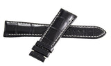 Perrelet 1777 Men's 22mm x 18mm Black Alligator Leather Watch Band Strap