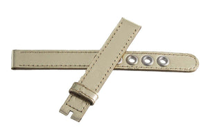 Dior Women's 14mm x 14mm Gold Shiny Leather 5 Ring Watch Band Strap