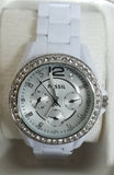 Fossil ES3252 Riley Silver Dial Rubber Strap Multifunction Womens Watch