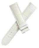Montblanc 19mm x 17mm White Alligator Leather Women's Watch Band FTK