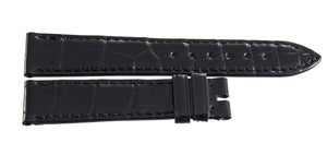 Genuine Chopard 18mm x 16mm Shiny Black Alligator Watch Band Strap 105