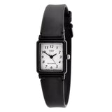 Casio Women's White Dial Black Resin Analog Quartz Watch LQ-116