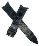 New! PIAGET 19mm x 16mm Black Shiny Alligator Leather Watch Band Strap FYK