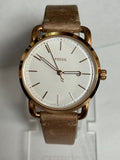 FOSSIL ES4335 The Commuter White Dial Ladies Sand Leather Watch