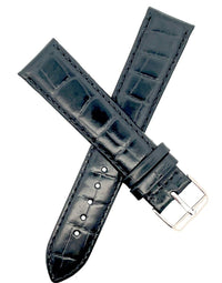 Alfred Hammel 20mm Black Alligator Leather  Men's Watch Band
