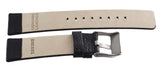 Diesel 22mm x 20mm Black Leather Watch Band With Silver Buckle