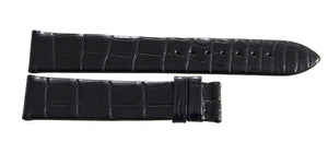 Montblanc Men's 19mm x 17mm Black Alligator Leather Watch Band FYK