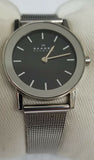 Skagen Women's Black Dial Stainless Steel Mesh Strap Watch PRSK1025