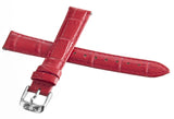 Invicta Womens 16mm x 14mm Red Alligator Leather Watch Silver Buckle Band