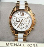 Michael Kors Women's Chronograph Mini Bradshaw Rose Gold-Tone Watch MK5907